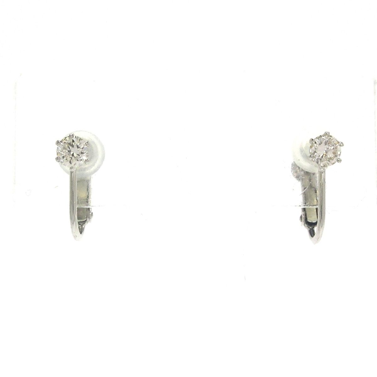 Unbranded(ノーブランド) イヤリング美品 Pt900×ダイヤモンド 総重量:1.5g/0.15刻印