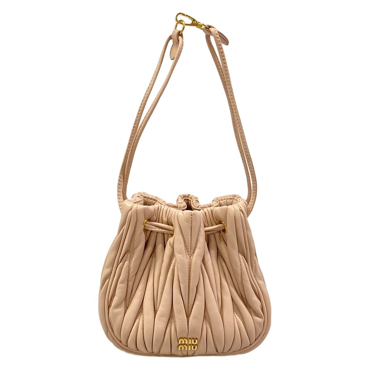 miumiu(ミュウミュウ) ハンドバッグ美品 マテラッセ 5ND022 ライトピンク ミニバッグ レザー
