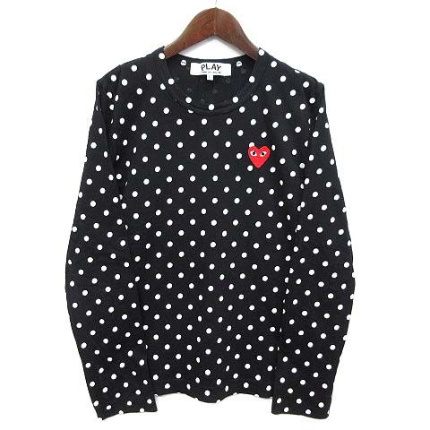 プレイコムデギャルソン PLAY COMME des GARCONS ドット ハートロゴ 長袖 Tシャツ ロンT ブラック 黒 L AZ-T165 AD2012