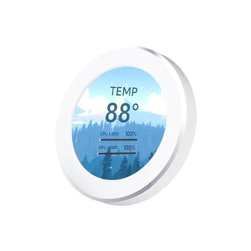 【スモールラボ】2.1インチ 水冷サブスクリーン ips円形スクリーン 内蔵スクリーン 360度回転 ウォールペーパー (ホワイト)ｍａ