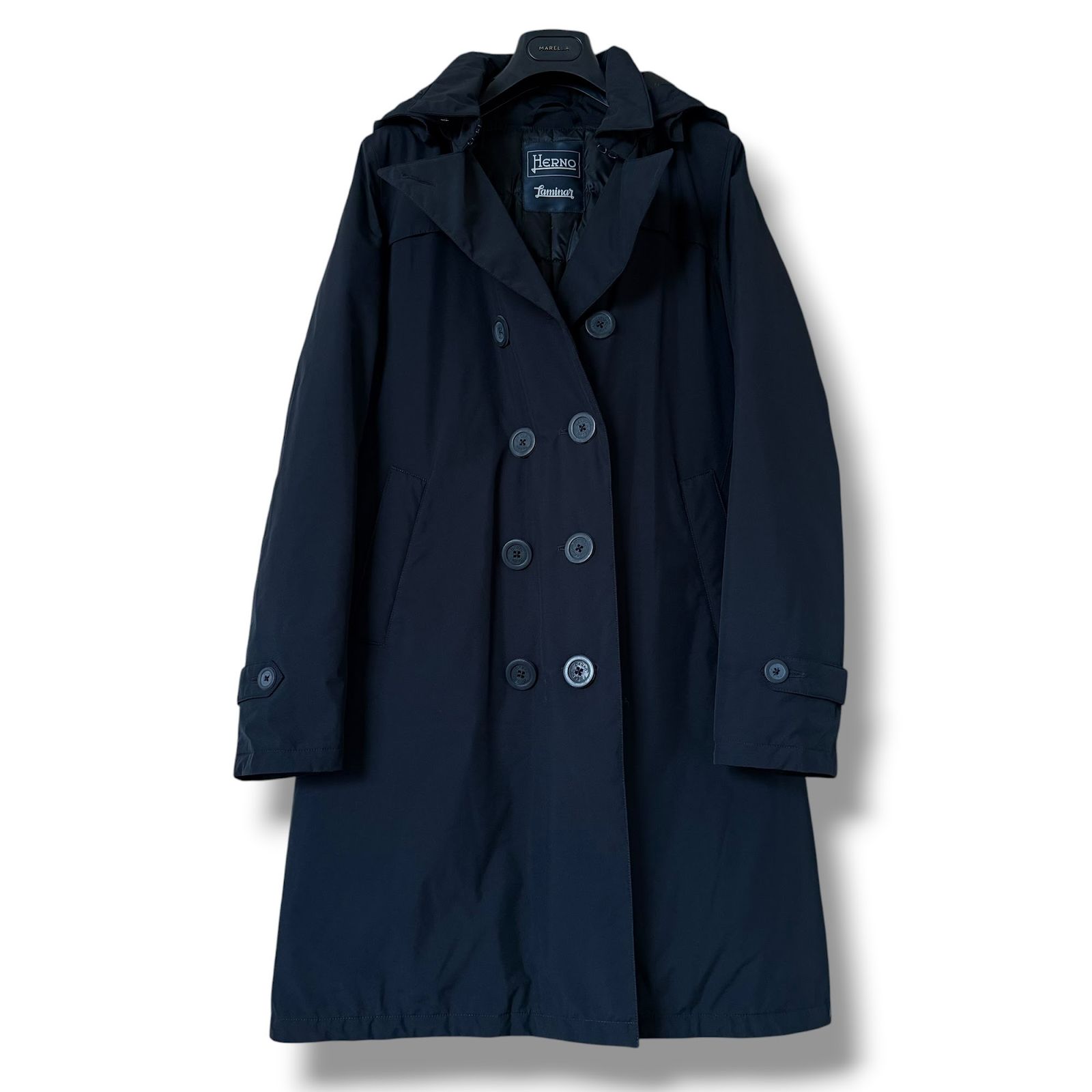 (サイズ44）HERNO ダウントレンチコート/Gore tex 美品 HERNO 定価17万 ラミナー ゴアテックス ダウンコート 44 - メルカリ