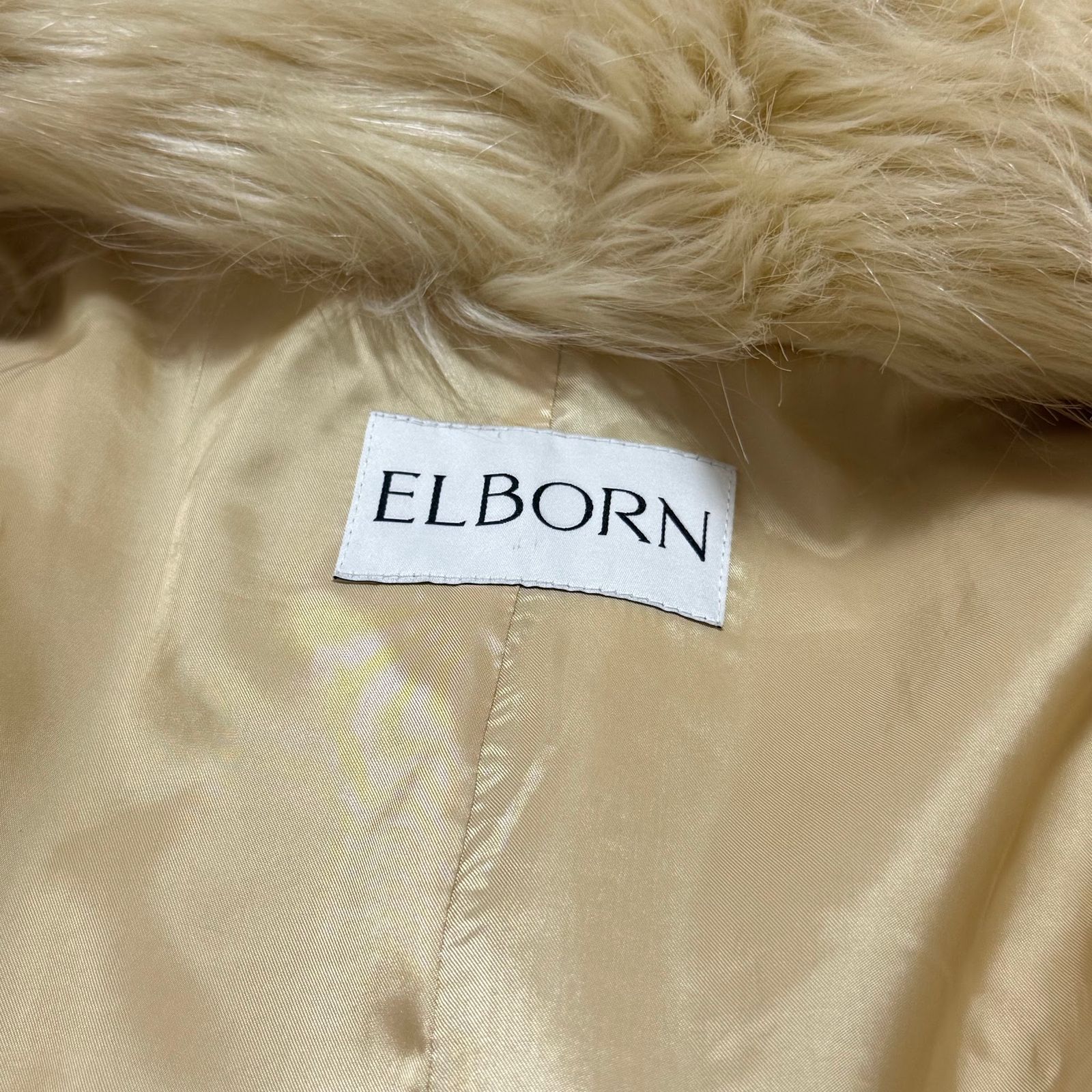 極美品 25AW ELBORN ボリュームファーコート ゴールドベージュ - メルカリ