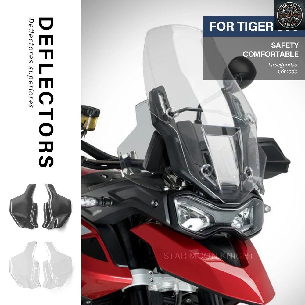 オートバイ用スポーツバイザーウインドシールドサイドデフレクターウインドスクリーンウインドアッパーデフレクター TIGER 900 Tiger900 GT