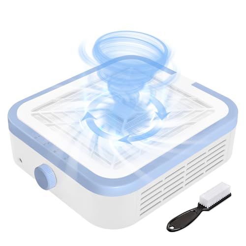 CGBE ネイル集塵機 120W ネイルダストコレクター 卓上集塵機 ネイル ジェルネイル ネイルオフ ネイルケア 強力吸引 12000rpm回転数 2枚のフィルターとブラシ付き ダストバッグ不要 清掃簡単 ネイルダスト集塵機 (青)as 7b6893e4