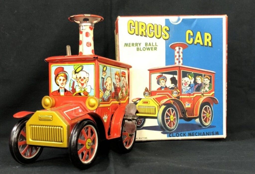 吉屋 ゼンマイブリキ サーカスカー赤色/CIRCUS CAR