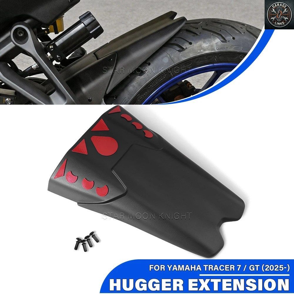 ヤマハ Tracer 7 GT 2025 2026 用リアフェンダーエクステンダー ABS マッドガードエクステンション スプラッシュガード リアタイヤハガー T