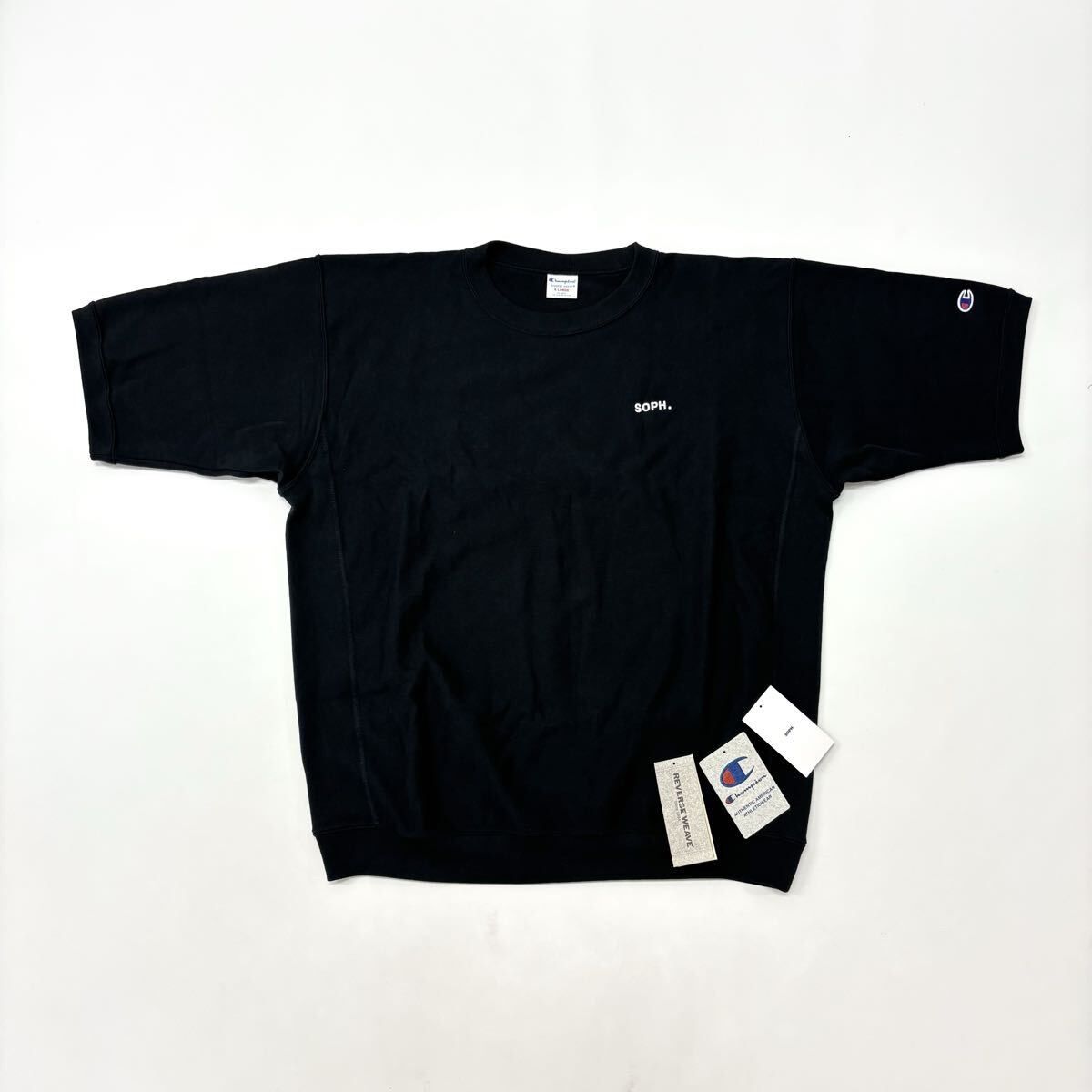 26ss 2026 試着のみ SOPH. x Champion REVERSE WEAVE BASIC S/S CREWNECK SWEAT ソフ チャンピオン 半袖 スウェット ブラック 4 806-0070 8,520円