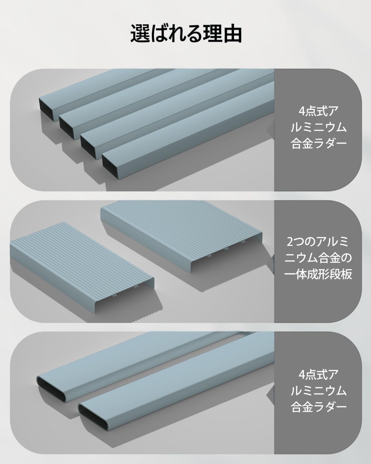 脚立|オールアルミ製 軽量 3段 コンパクト 折りたたみ 手すり付き 滑り止め 耐荷重150kg 室内・屋外対応 静?ブルー 脚立|オールアルミ製 軽量 3段 コンパクト 折りたたみ 手すり付き 滑り止め 耐荷重150kg 室内・屋外対応 静?ブルー