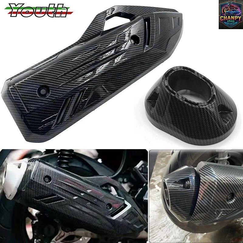 PCX160 PCX125 PCX 160 125 2021-2023 2024 オートバイ排気管保護ガードカバー装飾ポートカバー