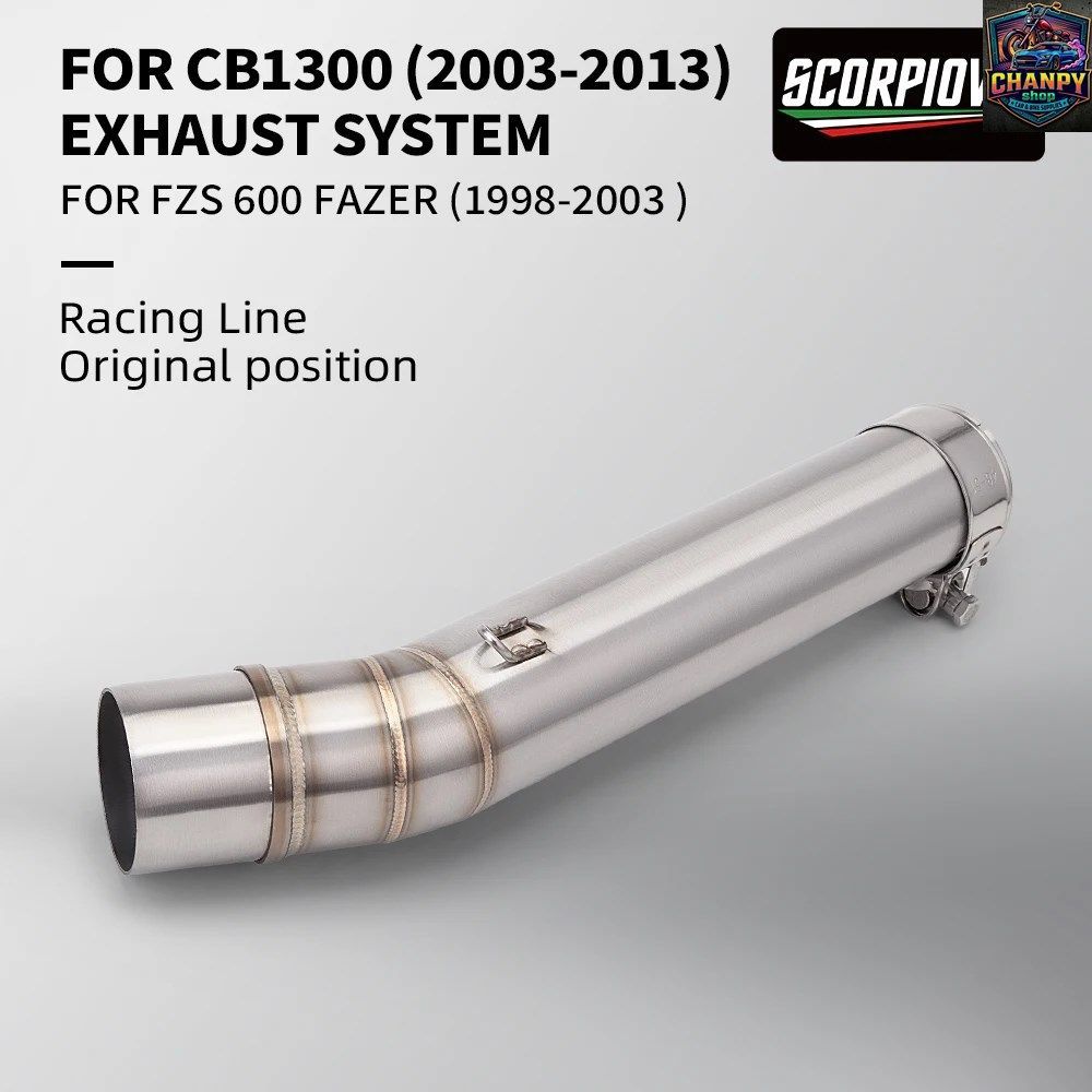 オートバイ CB1300 エキゾーストパイプ FZS600 スリップオン ミドルマフラー FZS 600 FAZER 1998-2003 CB1300 2003-2013