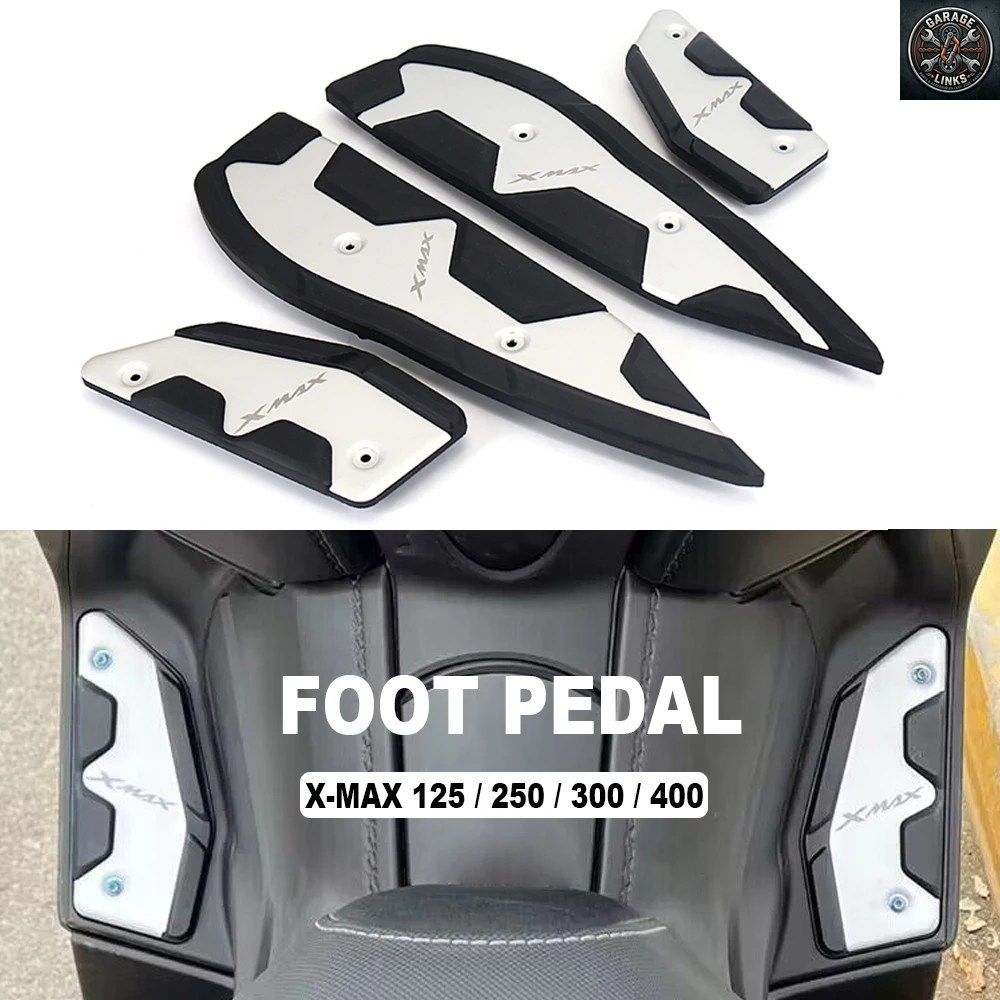 ヤマハ X-MAX 125 250 300 400 XMAX125 XMAX250 XMAX300 2017 - 2022 XMAX400 用オートバイ用フットレスト フットパッド ペダルプレート ペ