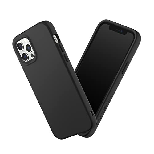 RHINOSHIELD [iPhone 12 / 12 Pro] SolidSuit ケース 耐衝撃 米軍MIL規格 衝撃吸収 傷 指紋 防止 薄型 軽量 SGS認証 - 着せ替え可能なカメラリング - クラシックブラックma e175a859