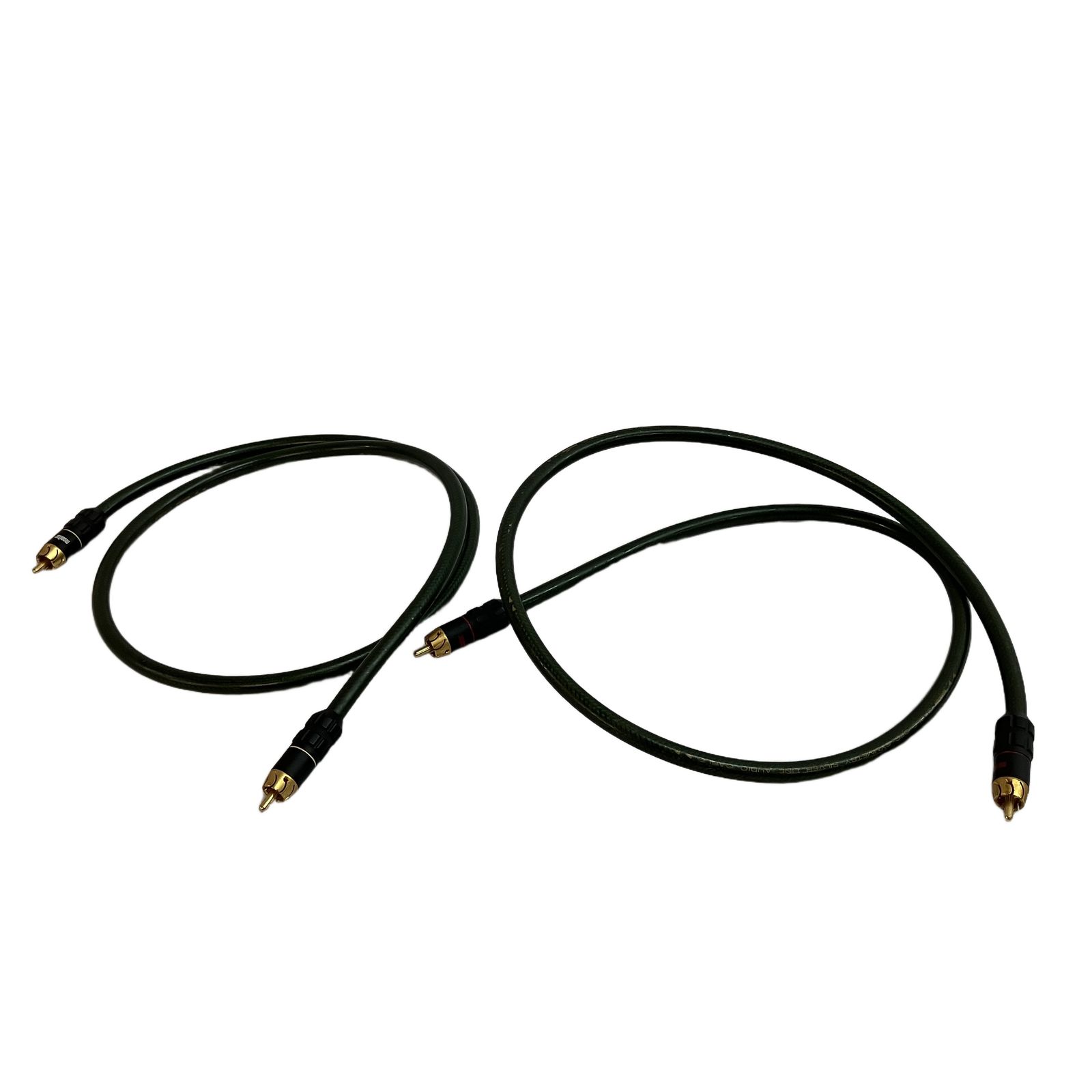 Monitor CABLE OFC SYMMETRY SILVER LINE オーディオケーブル RCAケーブル 赤白2本セット 長さ1m モニター オーディオ機器 音響機材 中古 C11329592