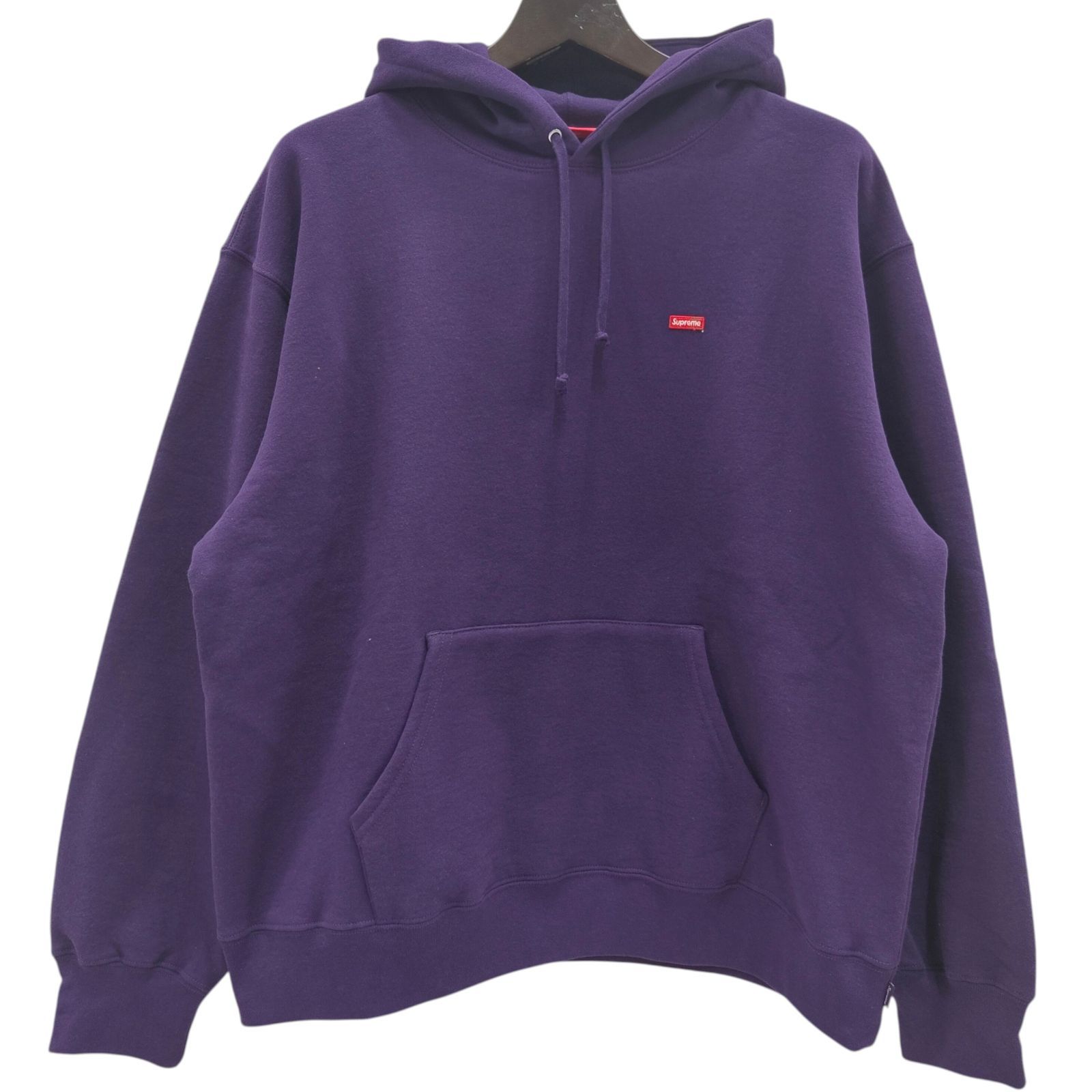 美品 シュプリーム スモールボックスフーディー スウェットシャツ Lサイズ Supreme Small Box Hooded Sweatshirt ビッグシルエット パーカー ブランド パープル プルオーバー 6427849