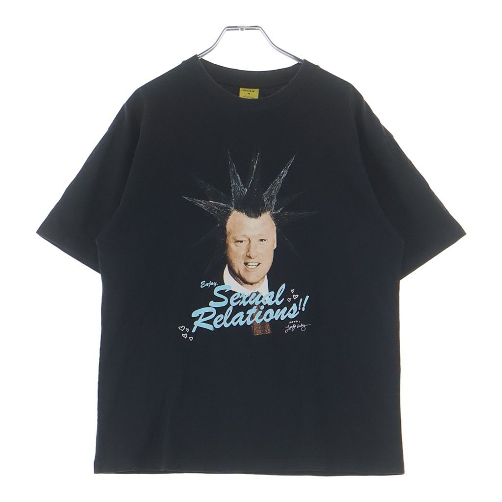 GOLF WANG (ゴルフワン) Bill Clinton ビルクリントン セクシャル1 プレジデント クルーネック半袖Tシャツカットソー ブラック