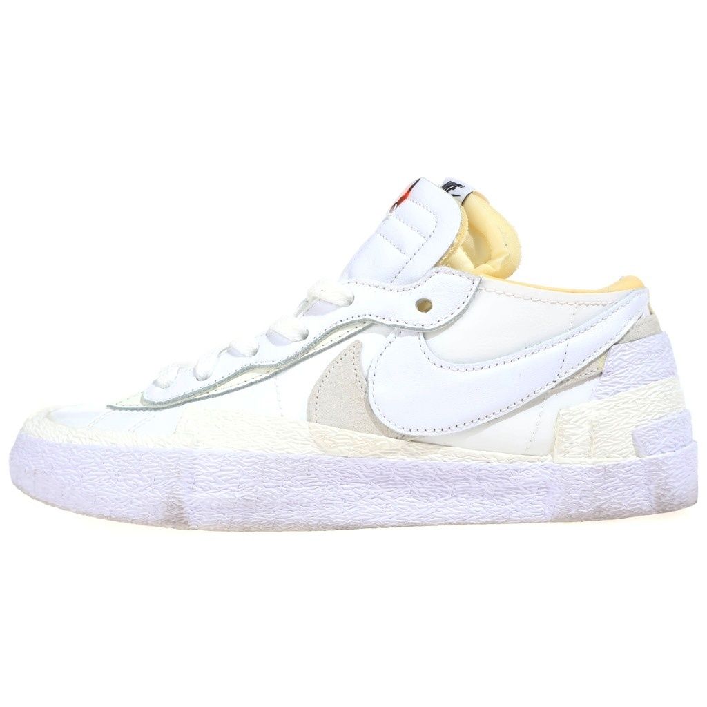 NIKE (ナイキ) ×sacai BLAZER LOW WHITE PATENT LEATHER サカイ ブレイザー パテント レザーローカットスニーカー ホワイト US9.5/27.5cm DM6443-100