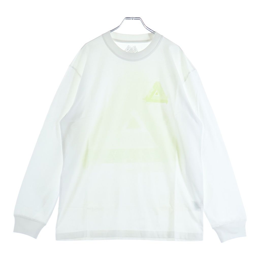 Palace Skateboards (パレススケートボーズ) 18AW SURKIT LONGSLEEVE サーキットロゴ 蓄光 クルーネック ロングスリーブ 長袖Tシャツ カットソー ホワイト P14LS020