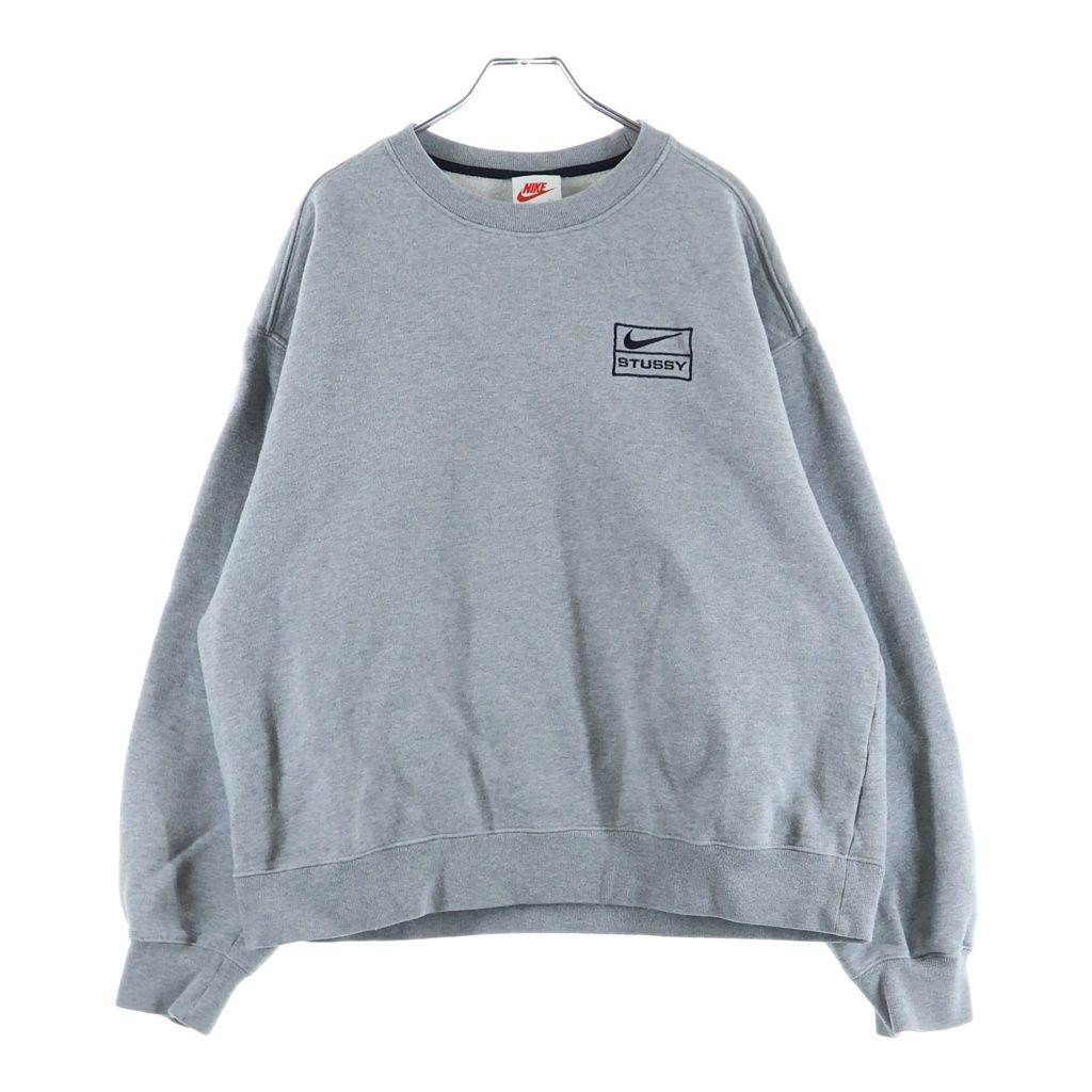 STUSSY (ステューシー) ×NIKE Fleece Crew ナイキ フリース クルー トレーナー グレー