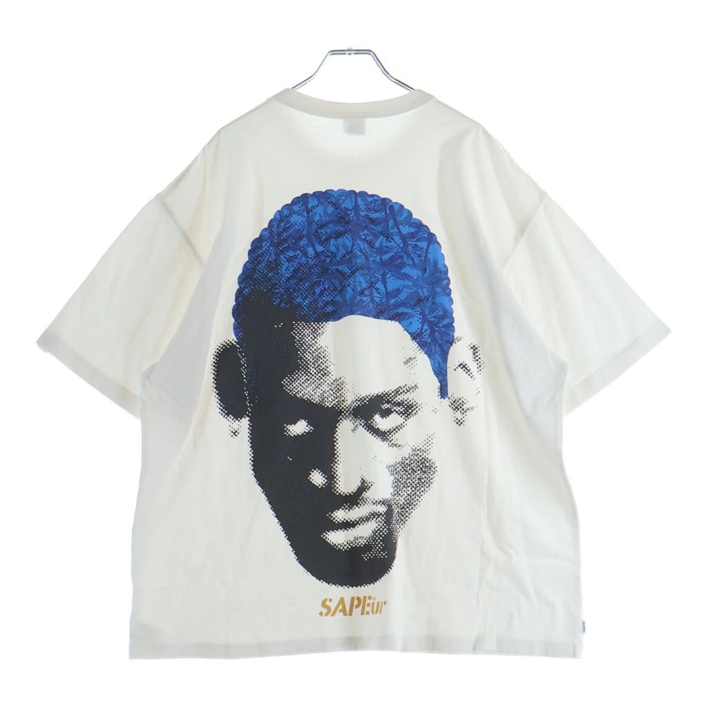 SAPEur (サプール) ISLAND HEAD S/S TEE アイランド ヘッド フロントプリント 半袖Tシャツ カットソー ホワイト