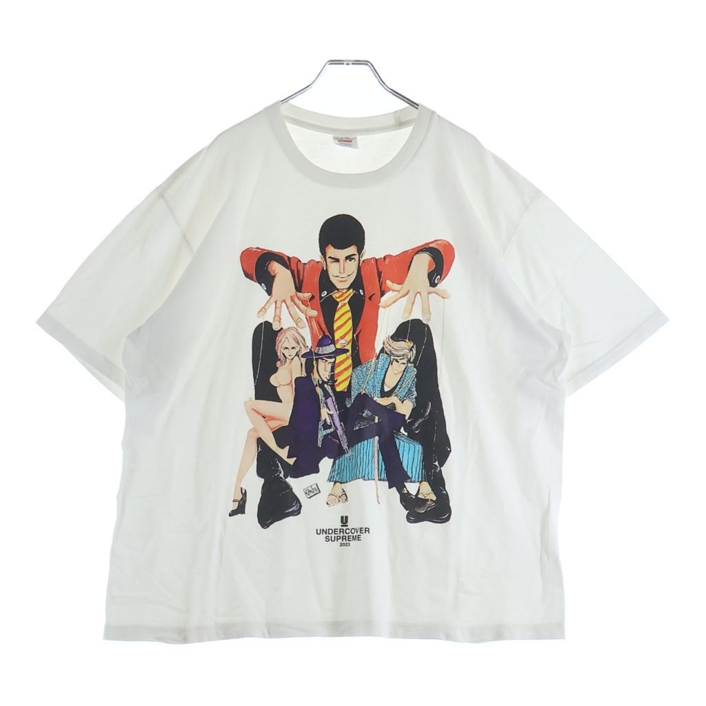 SUPREME (シュプリーム) 23SS × UNDERCOVER Lupin Tee アンダーカバー フロント ルパン三世 プリント 半袖Tシャツ カットソー ホワイト