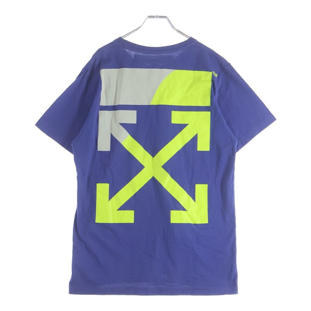 OFF-WHITE (オフホワイト) 19SS Split T-Shirt 半袖Tシャツ ブルー OMAA027S19185006