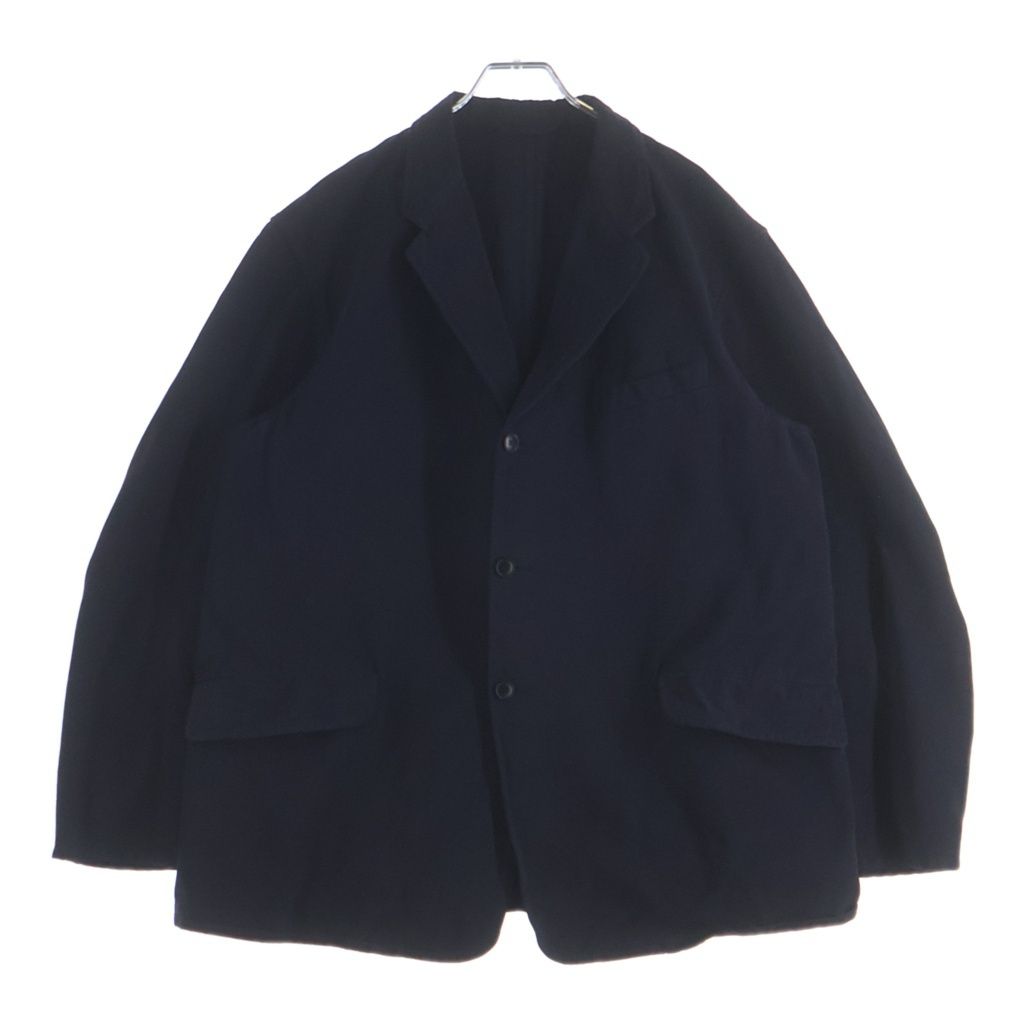 COMOLI (コモリ) 24AW GARMENT DYED JACKET ガーメントダイド コットン 製品染シングルテーラードジャケット ネイビー