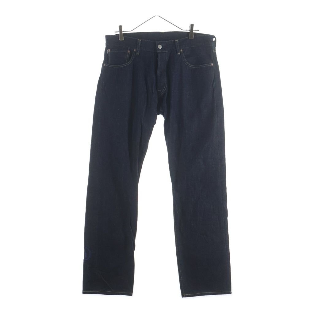 HIDDEN NY (ヒドゥン ニューヨーク) SELVEDGE DENIM セルベッジ ロゴエンブロイダリー ボタンフライ デニムパンツ インディゴ 7110906