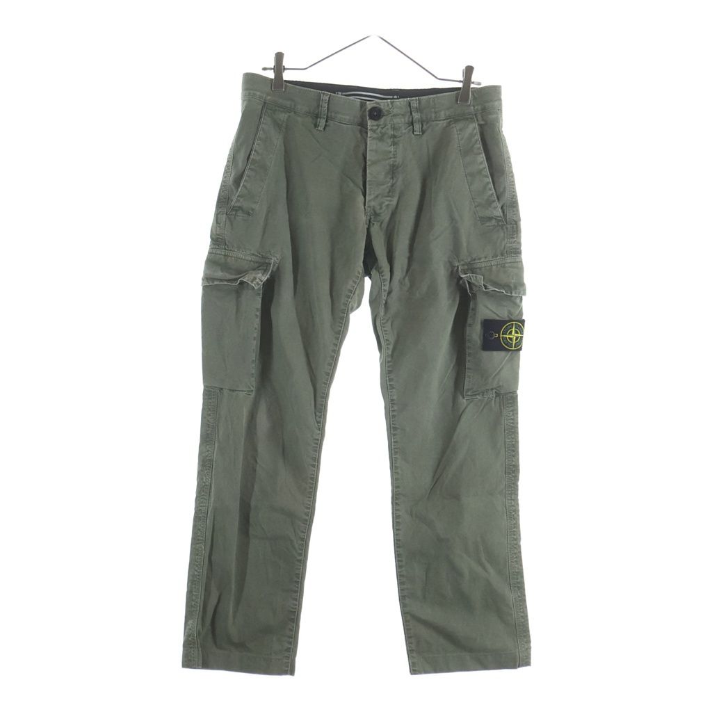 STONE ISLAND (ストーンアイランド) ガーメントダイ ロゴワッペン カーゴパンツ カーキ 59153S2WN
