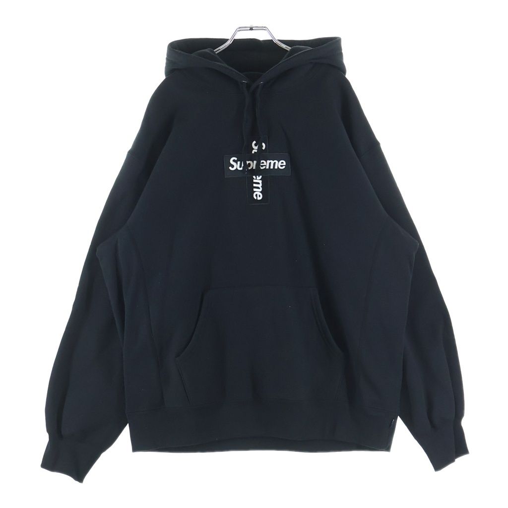 SUPREME (シュプリーム) 20AW Cross Box Logo Hooded Sweatshirt クロスボックスロゴ スウェット プルオーバーパーカー ブラック
