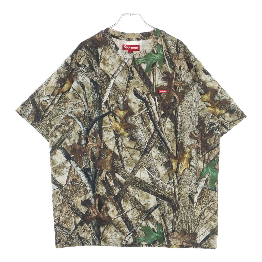 SUPREME (シュプリーム) 24AW Small Box Tee Camo スモールボックスロゴ ツリーカモ クルーネック 半袖Tシャツ カットソー ブラウン