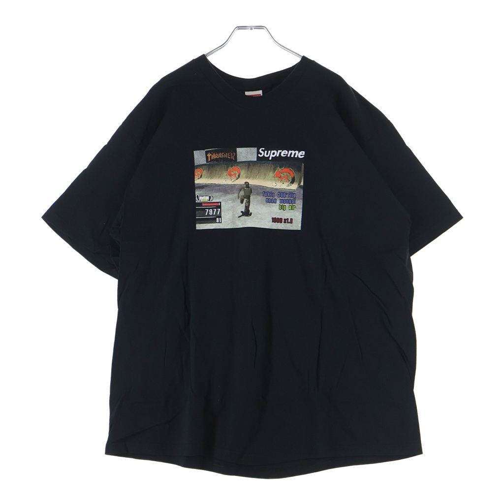SUPREME (シュプリーム) 21AW ×Thrasher Game Tee スラッシャー ゲーム プリント クルーネック 半袖Tシャツ カットソー ブラック