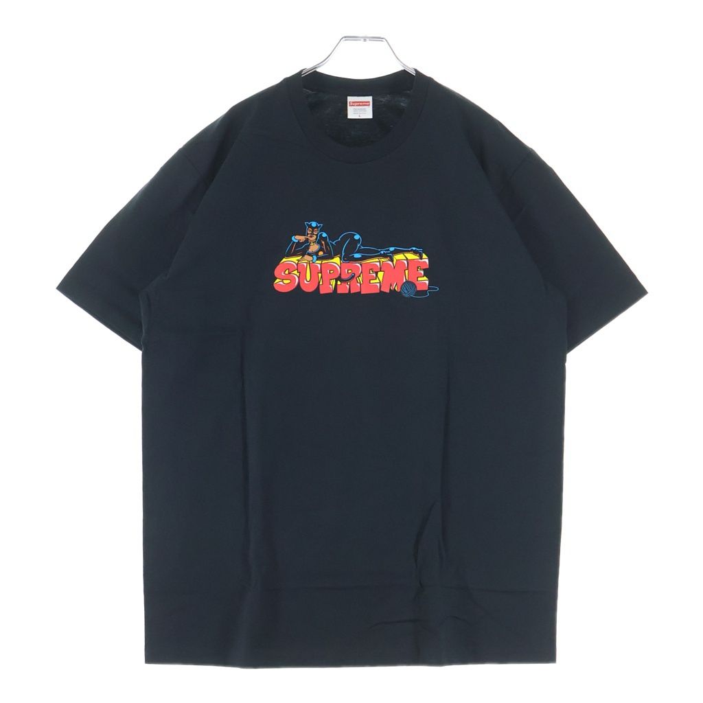 SUPREME (シュプリーム) 22AW Catwoman Tee キャットウーマン プリント クルーネック 半袖Tシャツ カットソー ブラック