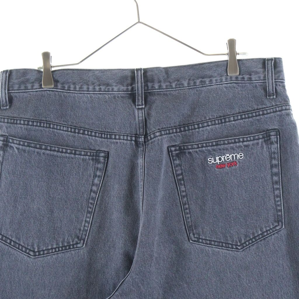 SUPREME (シュプリーム) 23SS Baggy Jean Washed Black クラシックロゴ