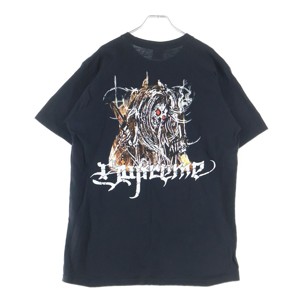 SUPREME (シュプリーム) 24AW Satan Tee サタン ロゴプリント 半袖Tシャツ カットソー ブラック