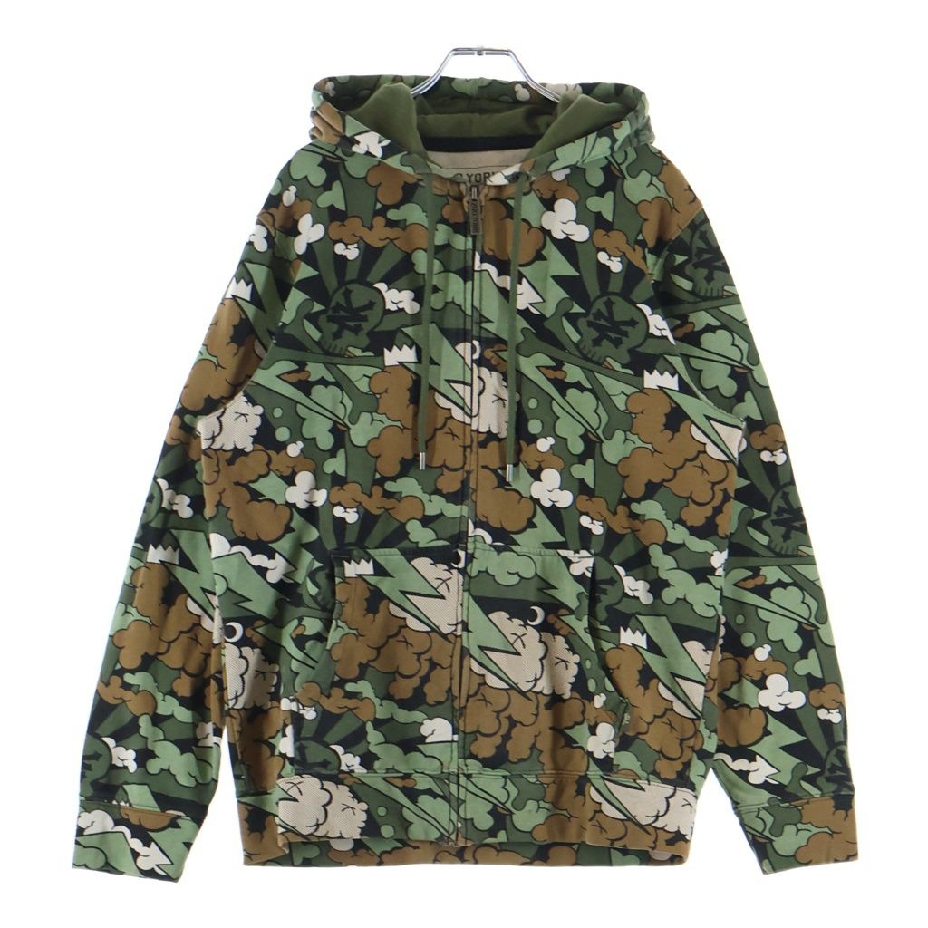 KAWS (カウズ) × ZOO YORK 00s 総柄 ジップアップフーディー パーカー ズーヨーク グリーン 23W4010010 12,202円