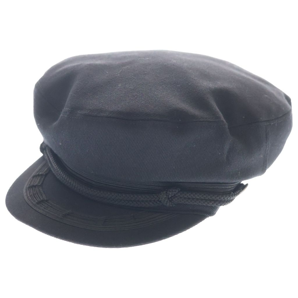 Yohji Yamamoto POUR HOMME (ヨウジヤマモト プールオム) 22AW ARMY GABARDINE FISHERMAN'S CAP つば裏レザー ギャバジン HE-H07-101 キャスケット ブラック
