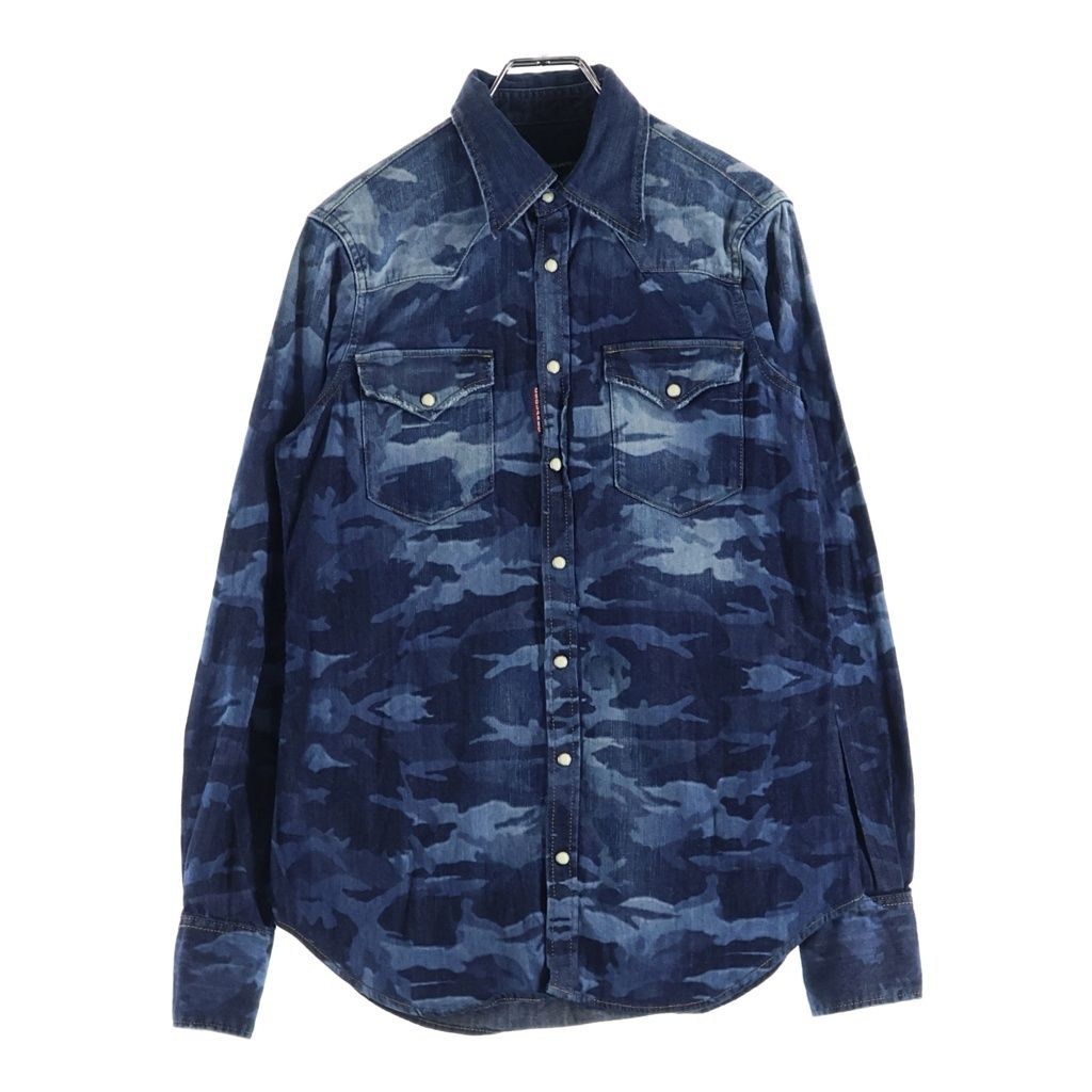 DSQUARED2 (ディースクエアード) CAMO WESTERN DENIM SHIRT S75DL0338 