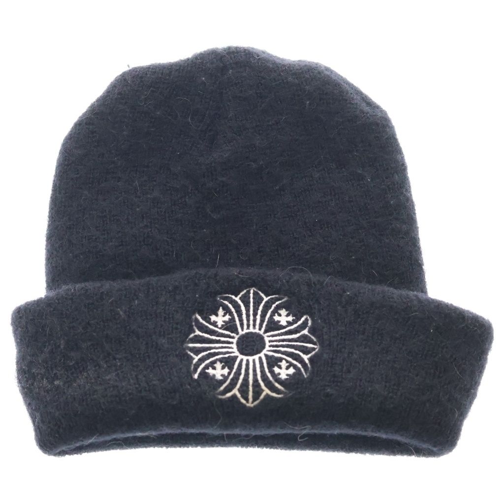 CHROME HEARTS (クロムハーツ) WATCH CAP ワッチキャップ CHプラス刺繍 ニットビーニー 帽子 ブラック