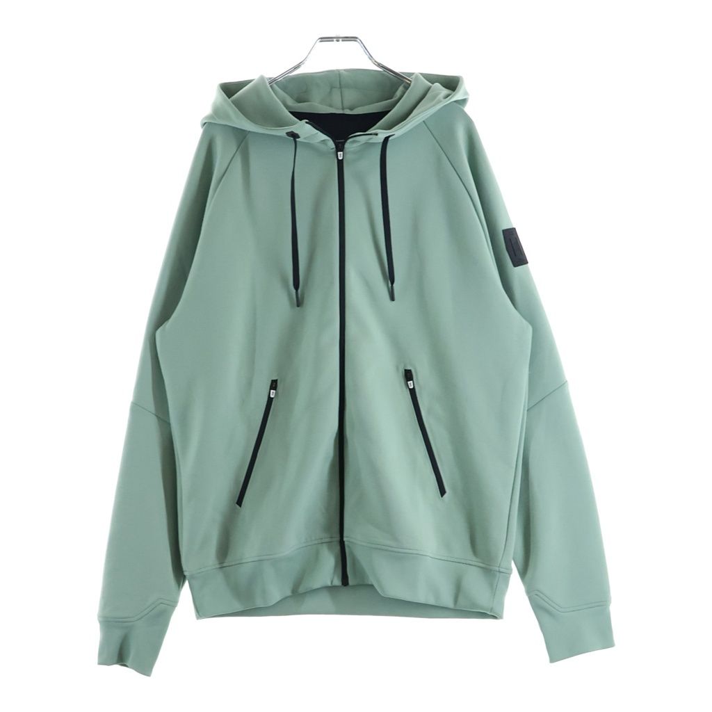 On (オン) SWEATSHIRT ON ZIPPED HOODIE 袖ロゴパッチ ジップアップスウェットパーカー フーディー グリーン 139.01081
