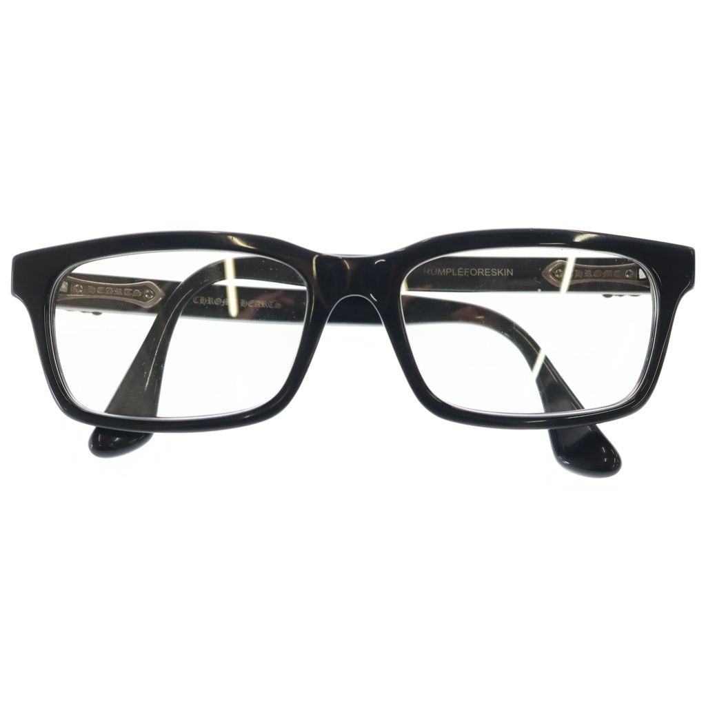 CHROME HEARTS (クロムハーツ) RUMPLEFORESKIN-A ダガー装飾 アイウェア 眼鏡 ブラック