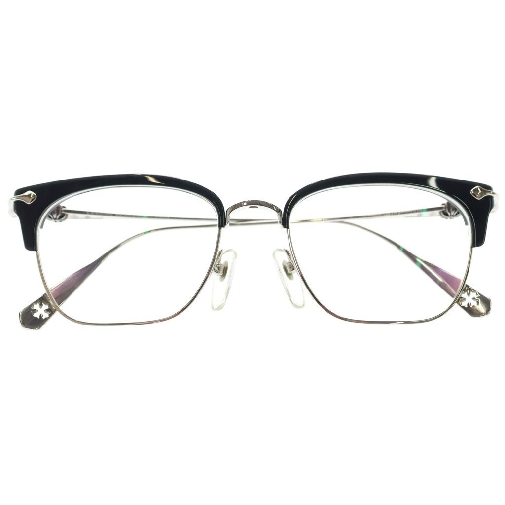 CHROME HEARTS (クロムハーツ) SLUNTRADICTION CHプラス テンプル ウエリントン アイウェア 眼鏡 シルバー