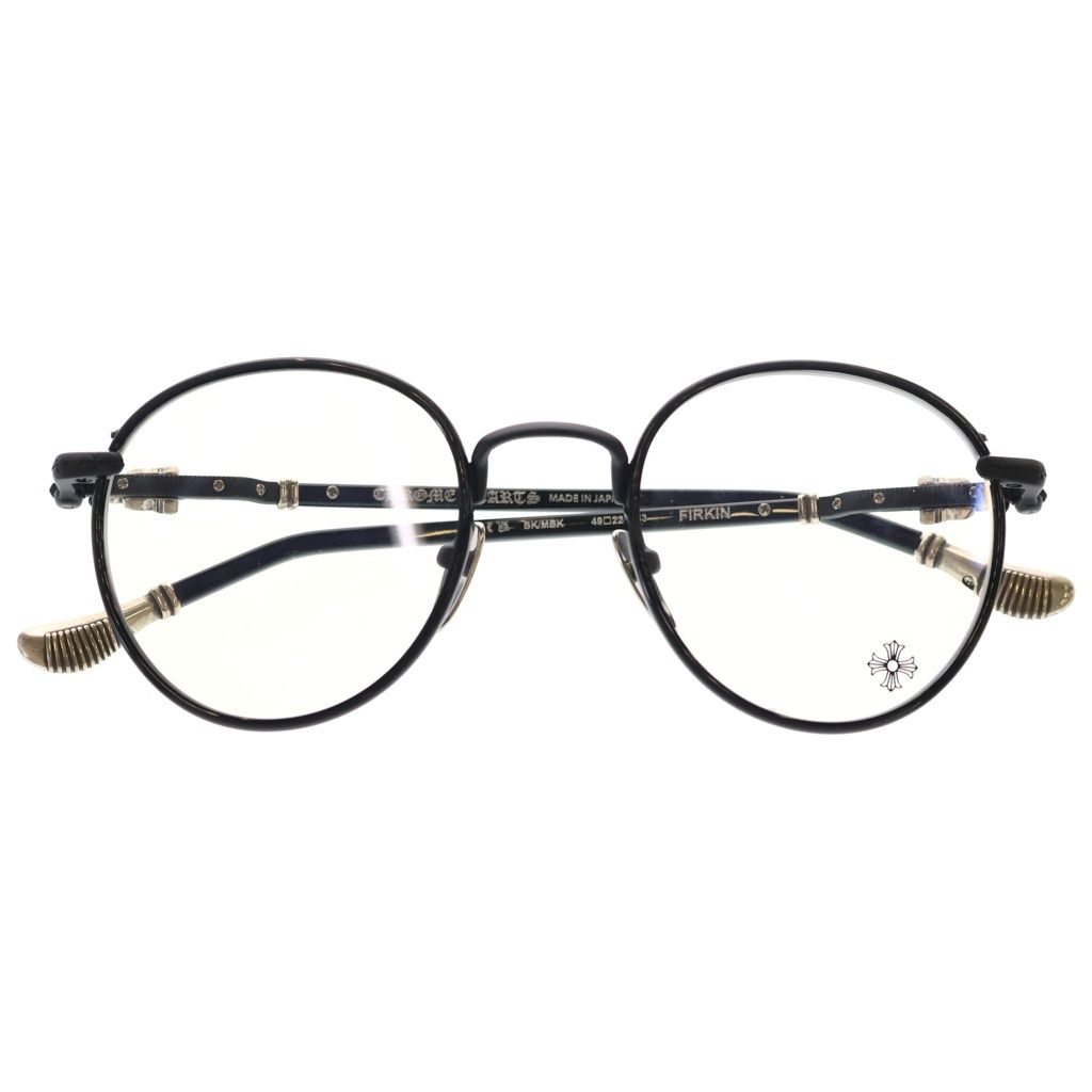 CHROME HEARTS (クロムハーツ) FIRKIN ダガーテンプル ウェリントンフレーム サングラス メガネ ブラック/シルバー