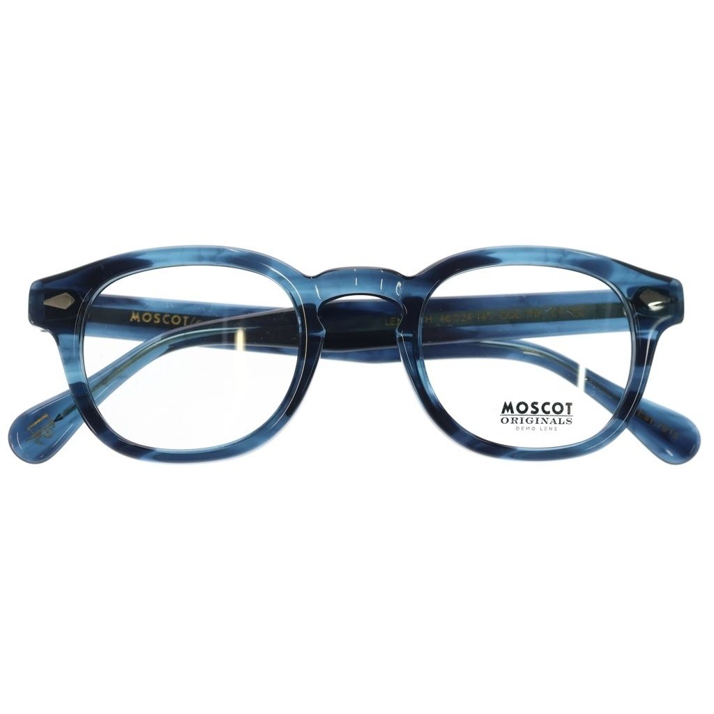 MOSCOT (モスコット) LEMTOSH レムトッシュ ウェリントンフレーム クリア サングラス メガネ ブルー