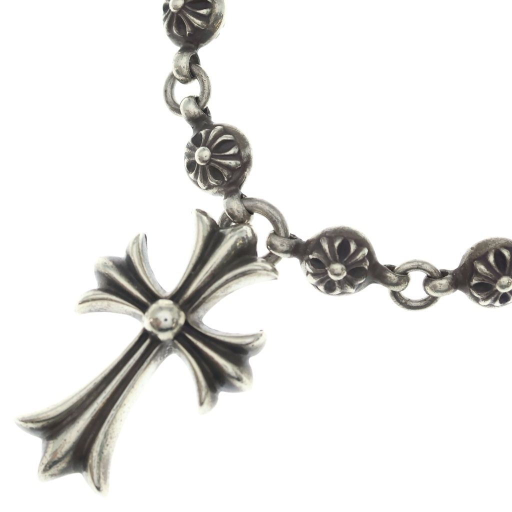 CHROME HEARTS (クロムハーツ) #1 CRSBL CHN SML CH CRS クロスボールチェーン スモールCHクロス ネックレス シルバー BCA193