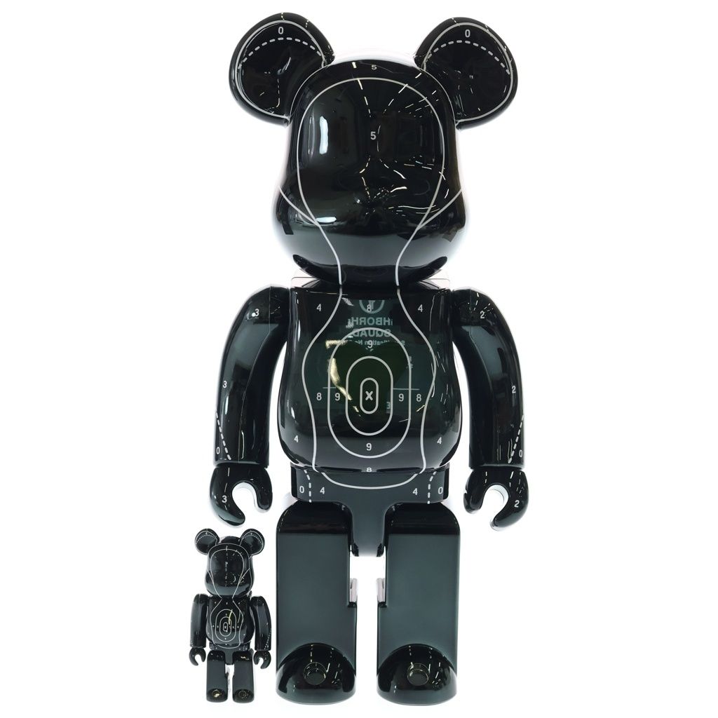 MEDICOM TOY (メディコムトイ) Bearbrick× Emotionally Unavailable × Neighborhood 100% 400% ベアブリック エモーショナリー アンアベイラブル ネイバーフッド フィギュア ブラック