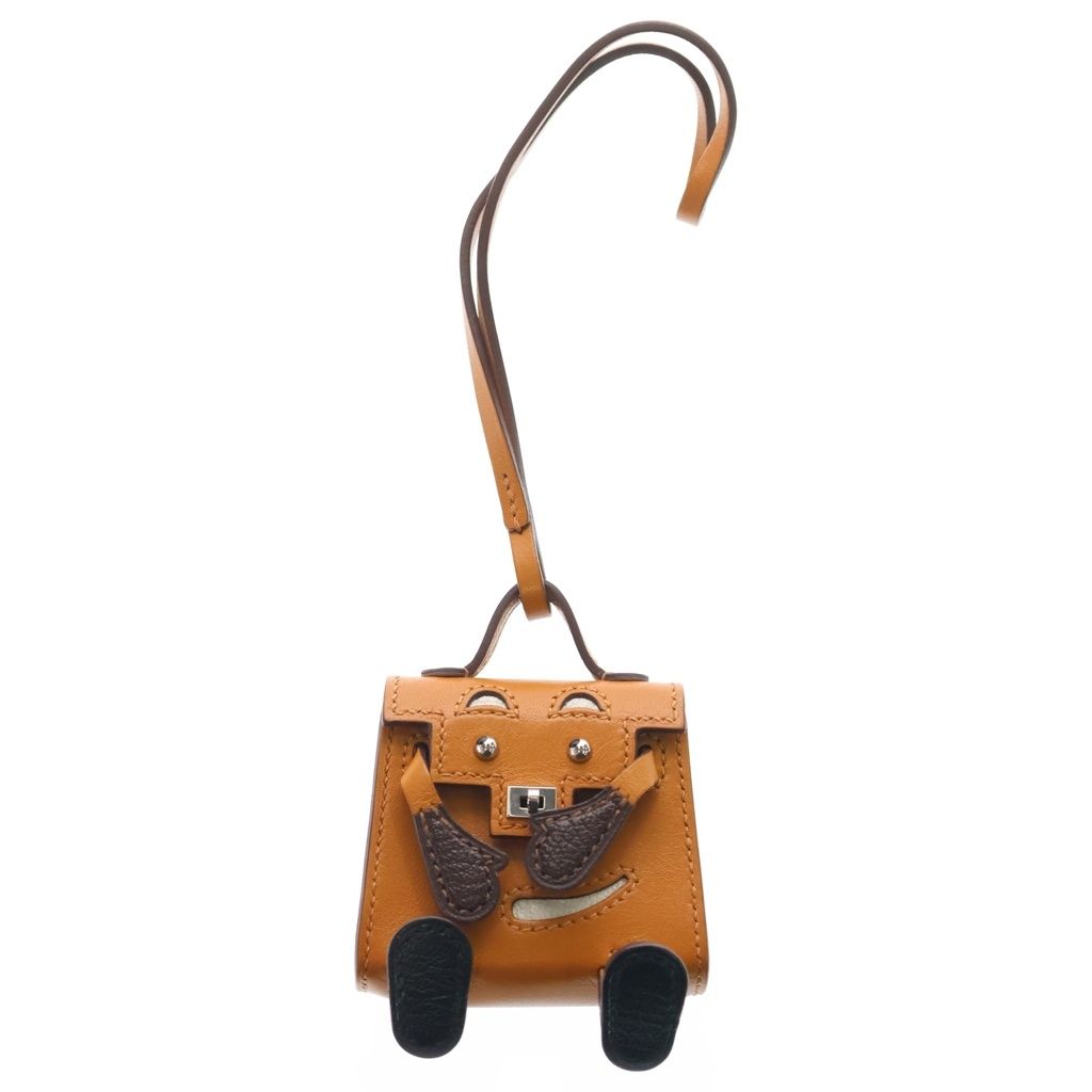 HERMES (エルメス) ケリードール チャーム バッグチャーム ブラウン レザー U刻印