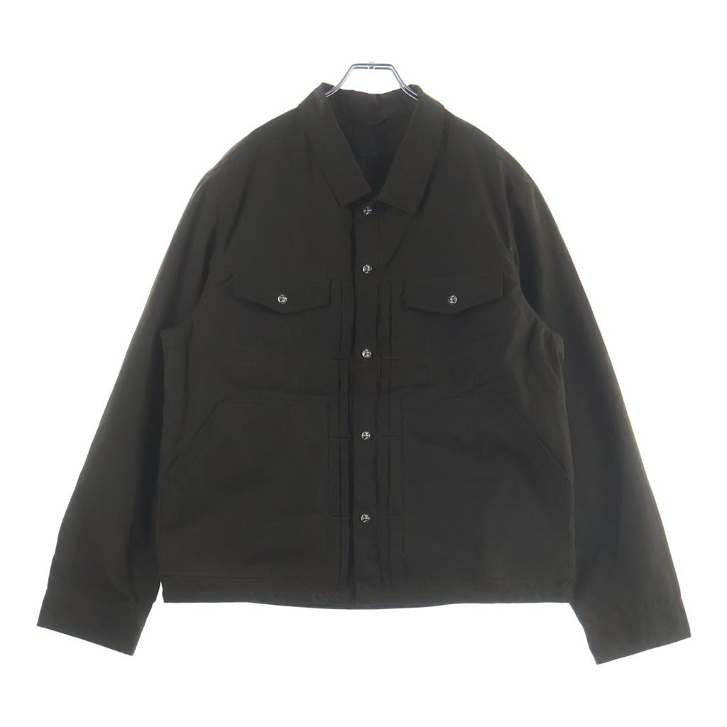 CHROME HEARTS (クロムハーツ) WHIPLASH クロスボールボタン オイル加工ジャケット カーキ