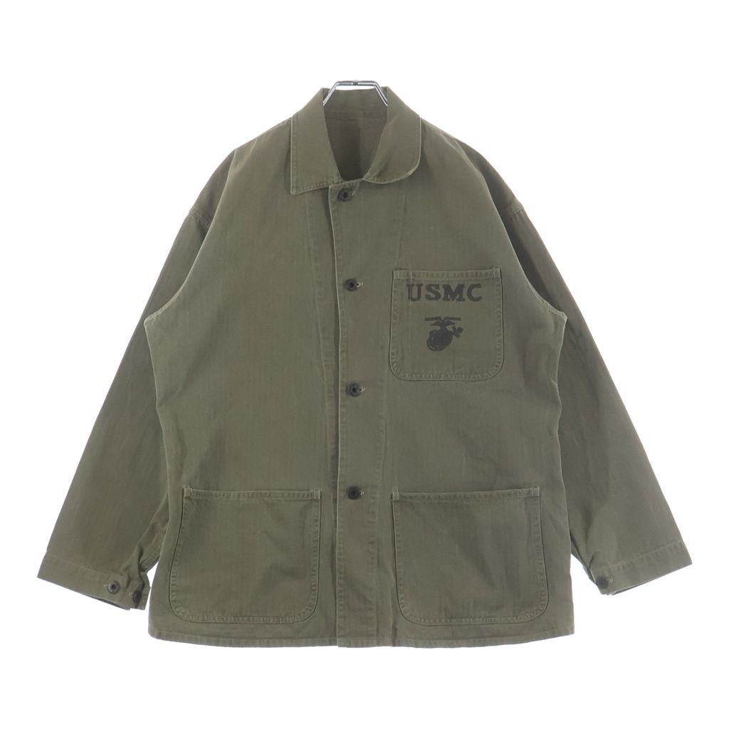 VINTAGE (ヴィンテージ) 40S VINTAGE USMC P-41 HBT JACKET ヴィンテージ ユーエスエムシー 米海兵隊 ステンシル ヘリンボーン ユーティリティジャケット カーキ