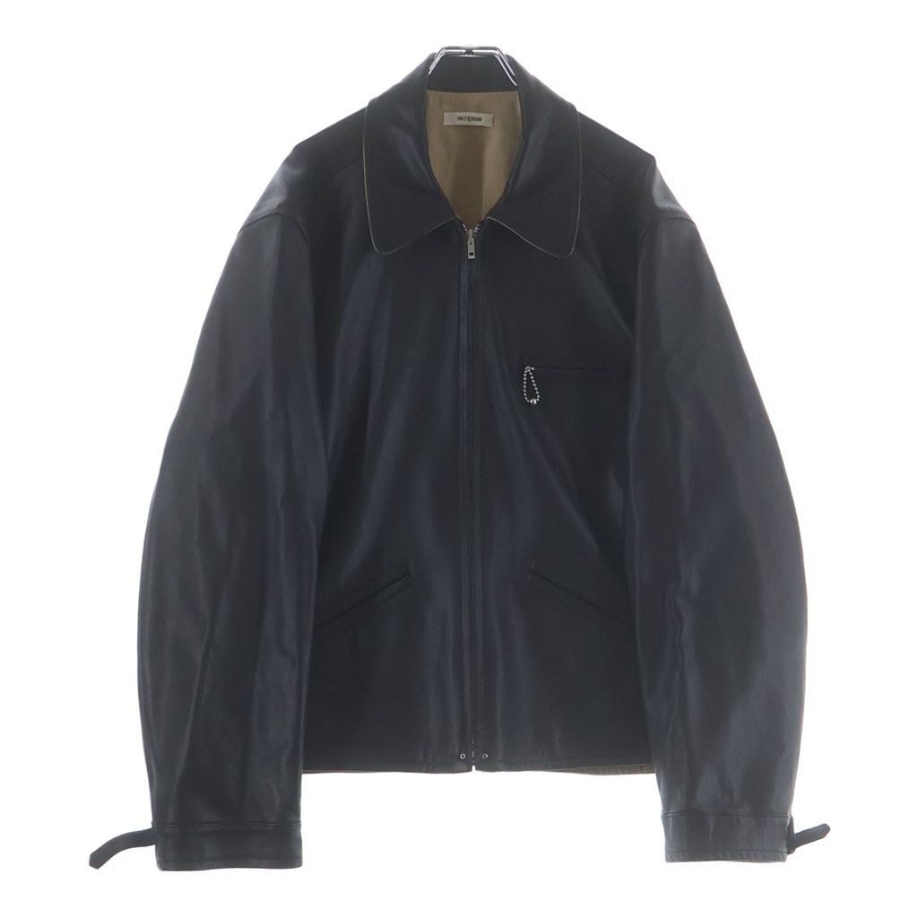 INTERIM (インテリム) SHEEPSKIN REVERSIBLE LEATHER JACKET シープスキン リバーシブル レザージャケット ブラック