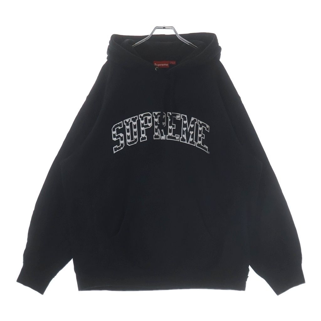 SUPREME (シュプリーム) 21SS Hearts Arc Hooded Sweatshirt ハートアーチロゴ プルオーバーパーカー ブラック